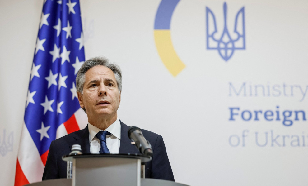Ο Άντονι Μπλίνκεν στο Κίεβο / πηγή: Reuters
