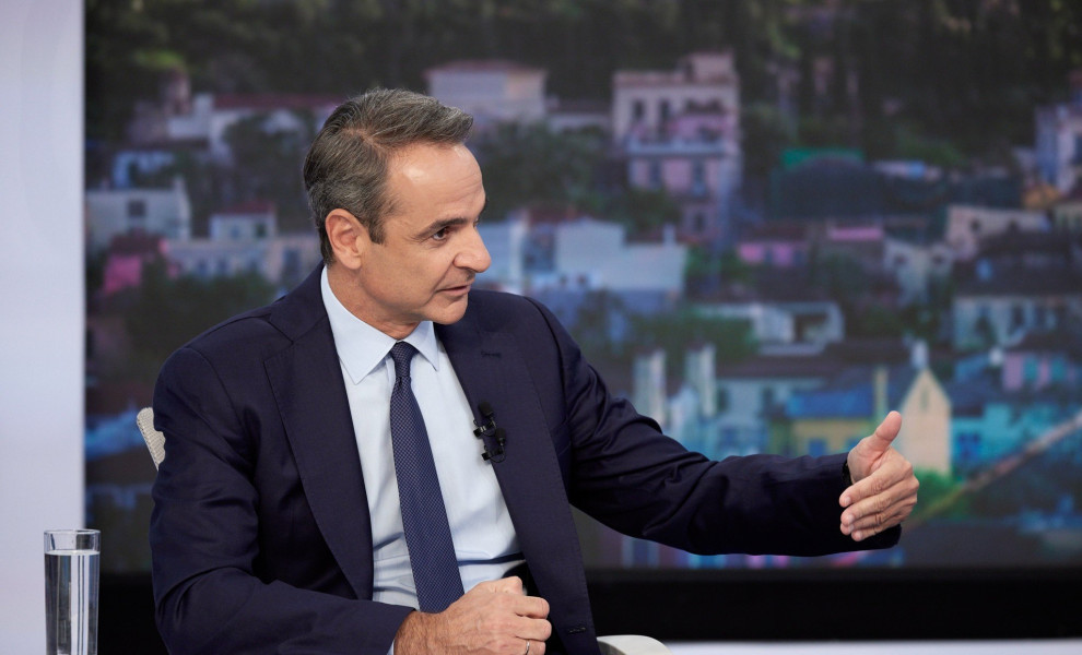 Ο Κυριάκος Μητσοτάκης στη συνέντευξή του στο στούντιο του Action 24 / Γραφείο Τύπου Πρωθυπουργού