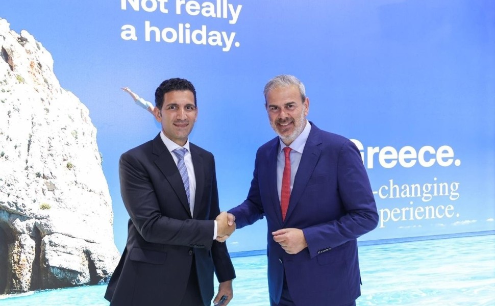 Ο κ. Mamoun Hmedan, Chief Business Officer της Wego και o Γενικός Γραμματέας ΕΟΤ κ. Δημήτρης Φραγκάκης στη Διεθνή Τουριστική Έκθεση ΑΤΜ 2024 στο Ντουμπάι Ο κ. Mamoun Hmedan, Chief Business Officer της Wego και o Γενικός Γραμματέας ΕΟΤ κ. Δημήτρης Φραγκάκης στη Διεθνή Τουριστική Έκθεση ΑΤΜ 2024 στο Ντουμπάι