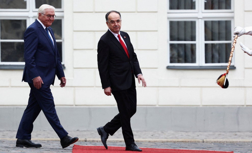 O πρόεδρος της Αλβανίας στην πρόσφατη επίσκεψή του στη Γερμανία / Reuters