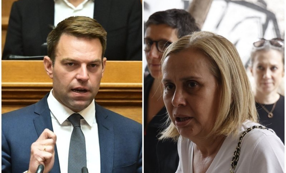 Ο πρόεδρος του ΣΥΡΙΖΑ και η πρόεδρος της ΕΣΗΕΑ Μαρία Αντωνιάδου / Eurokinissi