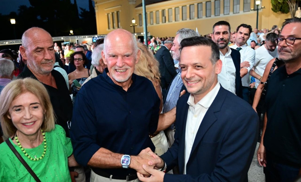 Ο Γιώργος Παπανδρέου με τον Χάρη Δούκα (Γιάννης Κέμμος/flash.gr)