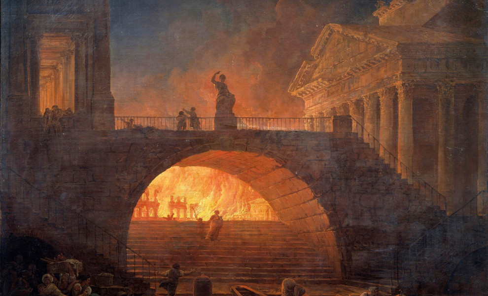 Η μεγάλη φωτιά στη Ρώμη (έργο του Hubert Robert) / Φωτ.: Wikipedia