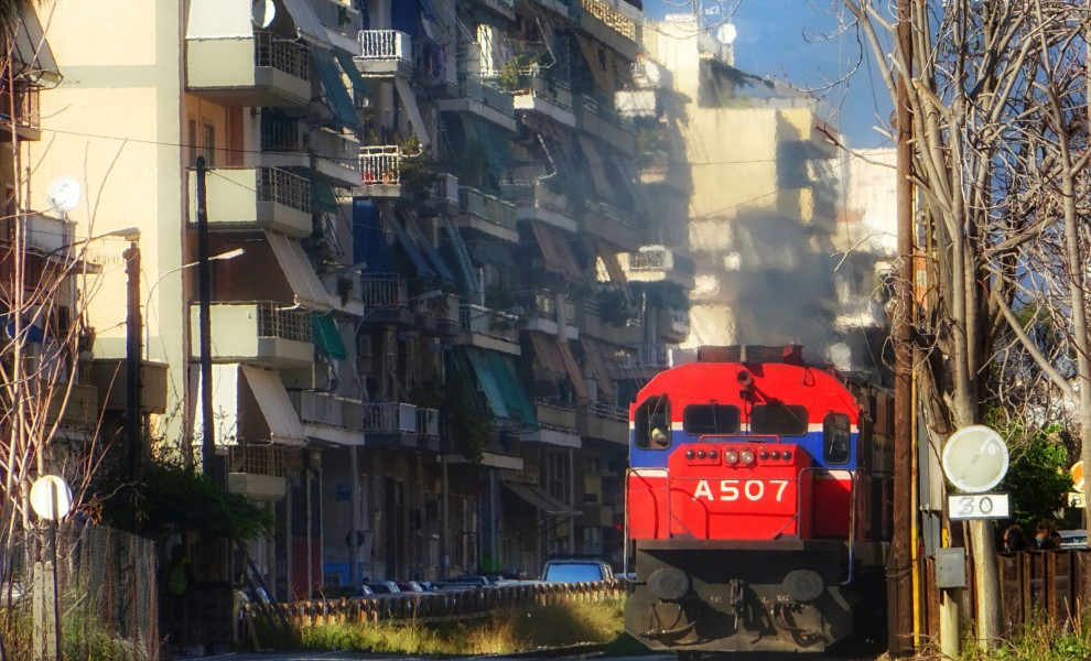 Τρένο του ΟΣΕ στη Λεωφόρο Κωνσταντινουπόλεως/Φωτό αρχείου Eurokinissi