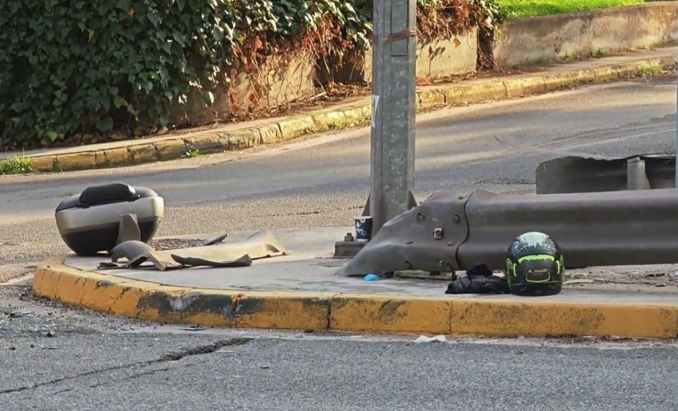 Το σημείο του τροχαίαου ατυχήματος στο Μαρούσι/ORANGE PRESS