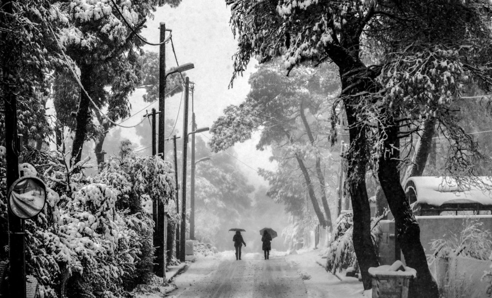 Χιόνια στην περιοχή του Διονύσου/Φωτό αρχείου Eurokinissi