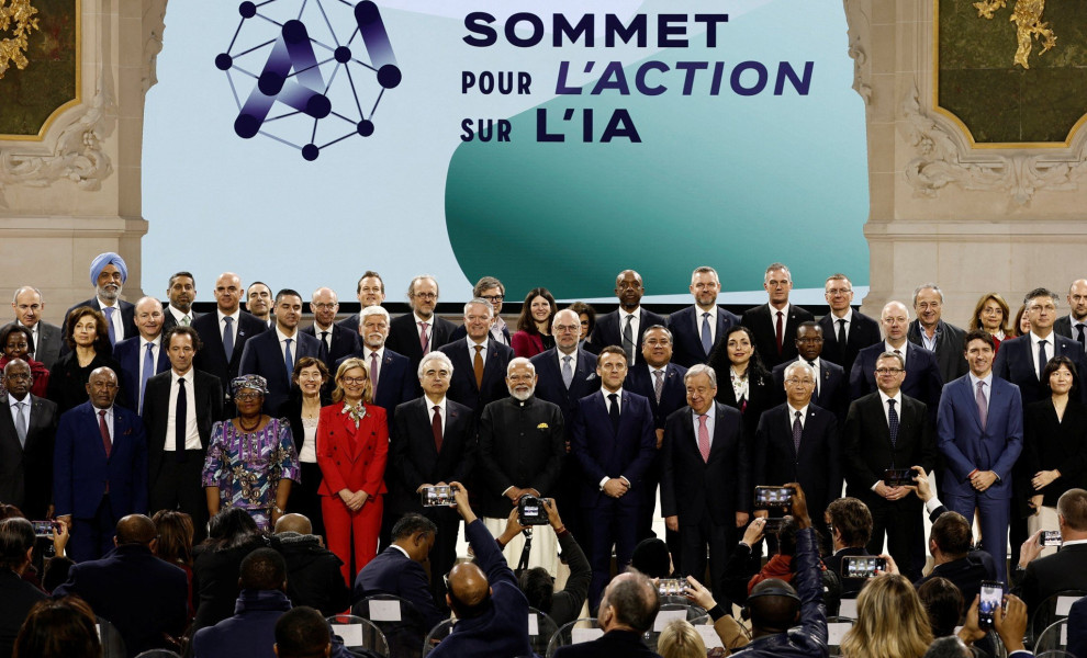 Artificial Intelligence (AI) Action Summit at the Grand Palais in Paris, France, February 11, 2025. REUTERS/Benoit Tessier