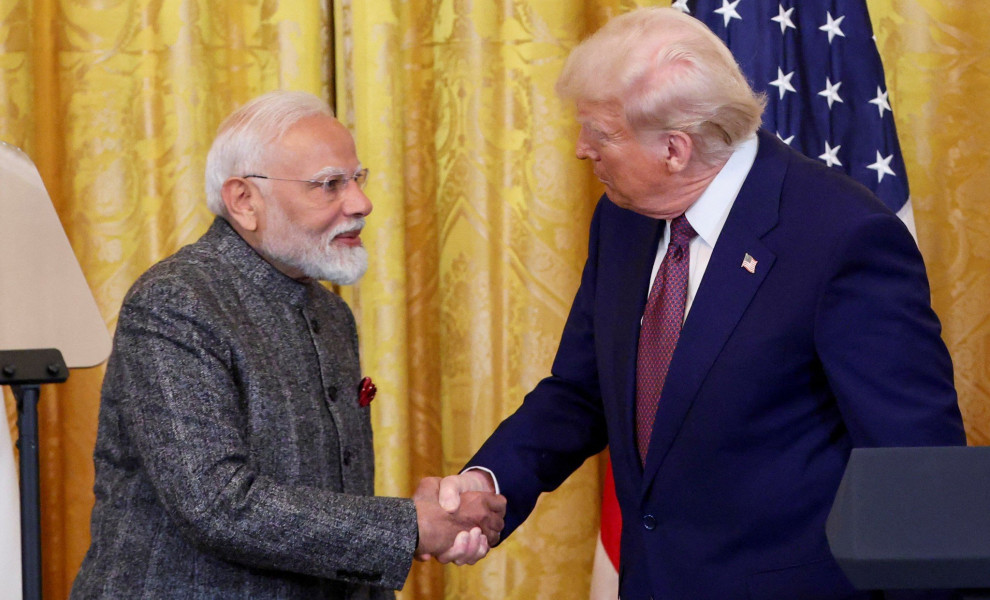 Ο Ναρέντρα Μόντι με τον Ντόναλντ Τραμπ / Φωτ.: Reuters