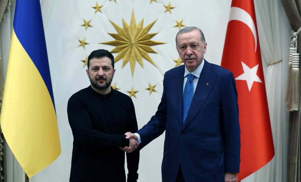 Ο πρόεδρος της Ουκρανίας, Βολοντίμιρ Ζελένσκι και ο Τούρκος πρόεδρος Ρετζέπ Ταγίπ Ερντογάν / Reuters