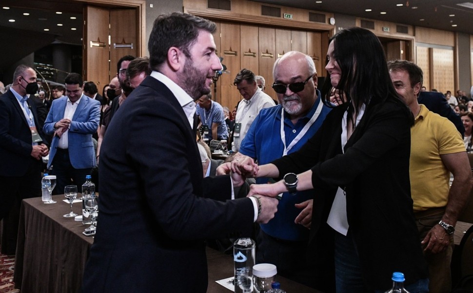 Ο Νίκος Ανδρουλάκης με τη Νάντια Γιαννακοπούλου / Φωτ.: Eurokinissi Ο Νίκος Ανδρουλάκης με τη Νάντια Γιαννακοπούλου / Φωτ.: Eurokinissi