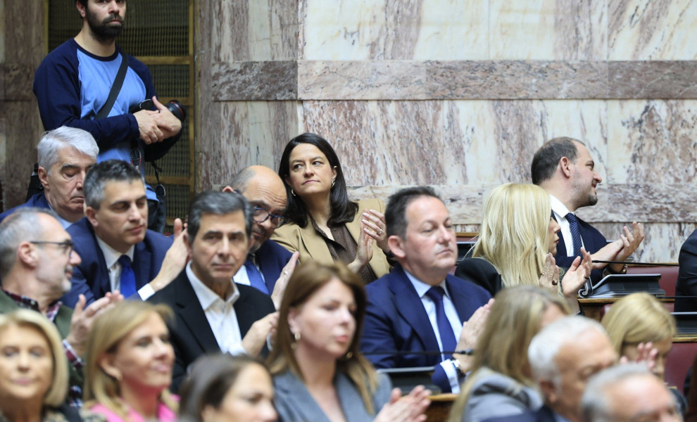 Η Νίκη Κεραμέως στην κοινοβουλευτική ομάδα της ΝΔ / Eurokinissi