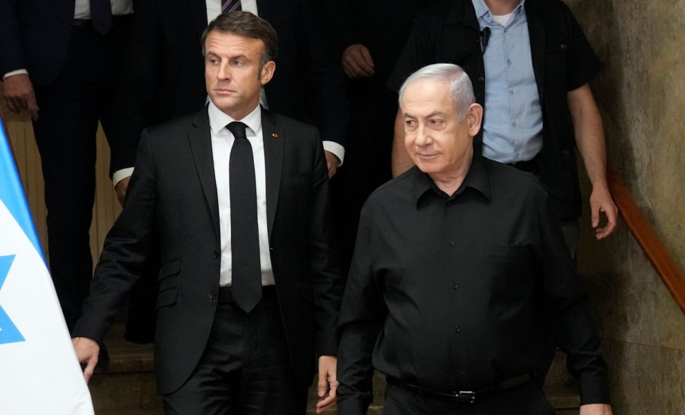 Εμανουέλ Μακρόν και Μπέντζαμιν Νετανιάχου σε παλαιότερη συνάντησή τους/Φωτ. αρχείου ΑΠΕ-ΜΠΕ