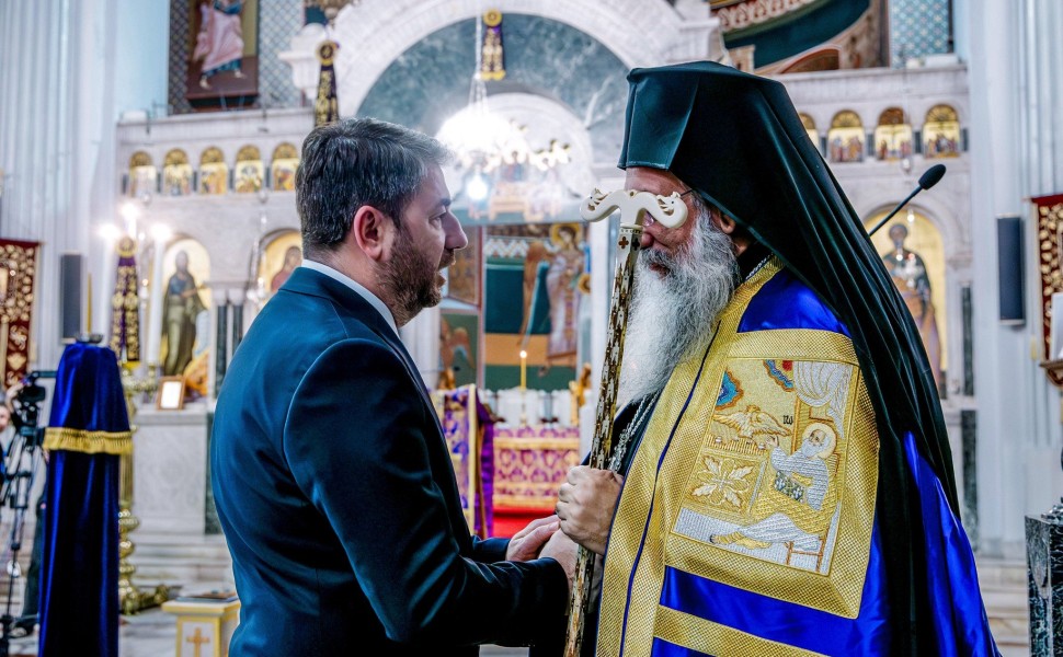 Στο Μητροπολιτικό Ναό του Αγίου Μηνά ο Νίκος Ανδρουλάκης / Eurokinissi Στο Μητροπολιτικό Ναό του Αγίου Μηνά ο Νίκος Ανδρουλάκης / Eurokinissi