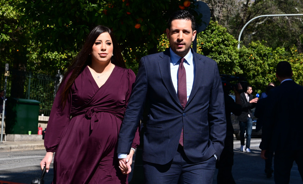 Ο Κωνσταντίνος Κυρανάκης και η σύζυγός του Έλενα Αθερινού / Eurokinissi