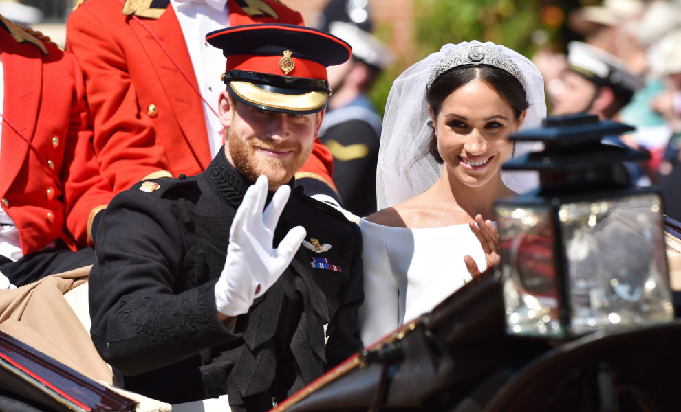 Ο πρίγκιπας Χάρι και η Μέγκαν Μαρκλ την ημέρα του γάμου τους / Φωτογραφία αρχείου ΑΠΕ - EPA