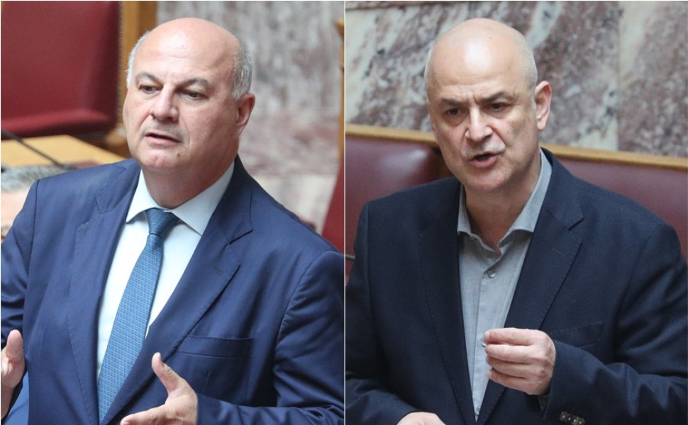 Κόντρα του υπουργού Αγροτικής Ανάπτυξης Κώστα Τσιάρα με τον κοινοβουλευτικό εκπρόσωπο της Πλεύσης Ελευθερίας, Αλέξανδρο Καζαμία.
Φωτό: ΔΗΜΗΤΡΟΠΟΥΛΟΣ ΣΩΤΗΡΗΣ/EUROKINISSI