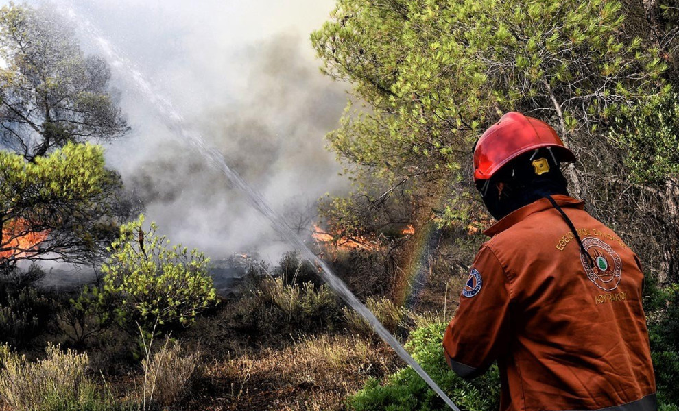 ΦΩΤΙΑ ΣΕ ΔΑΣΙΚΗ ΕΚΤΑΣΗ ΣΤΗ ΚΑΛΛΙΘΕΑ ΛΟΥΤΡΑΚΙΟΥ (EUROKINISSI/ ΣΥΝΕΡΓΑΤΗΣ)