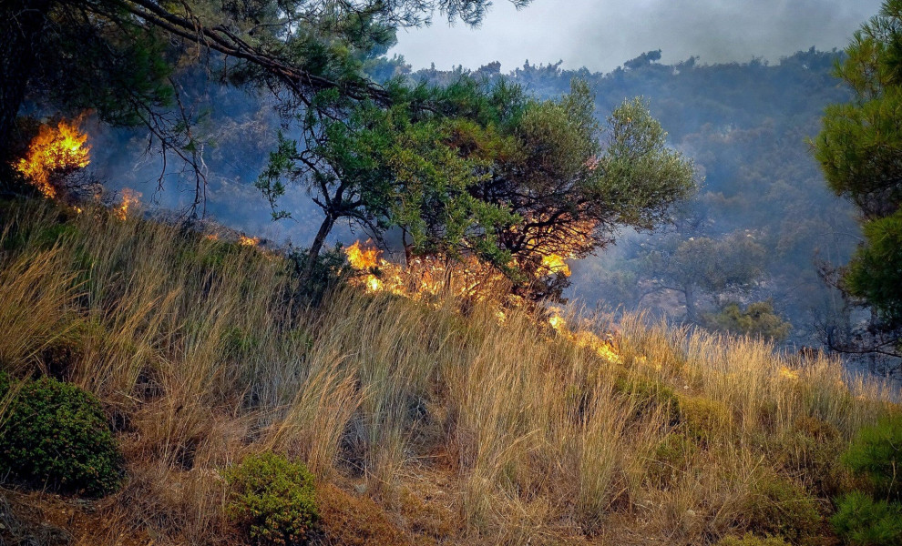 Μεγάλη  πυρκαγιά στην Ρόδο μαίνεται μέχρι αυτήν την ώρα ανεξέλεγκτη, στιγμιότυπα από τις κοινότητες Έμπονας και Απόλλωνας, Τετάρτη 19 Ιουλίου 2023 (ΑΡΓΥΡΗΣ ΜΑΝΤΙΚΟΣ /EUROKINISSI)