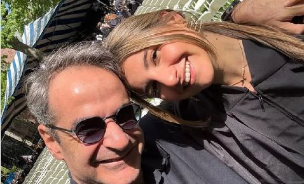 Ο Κυριάκος Μητσοτάκης με την κόρη του Δάφνη/INSTAGRAM