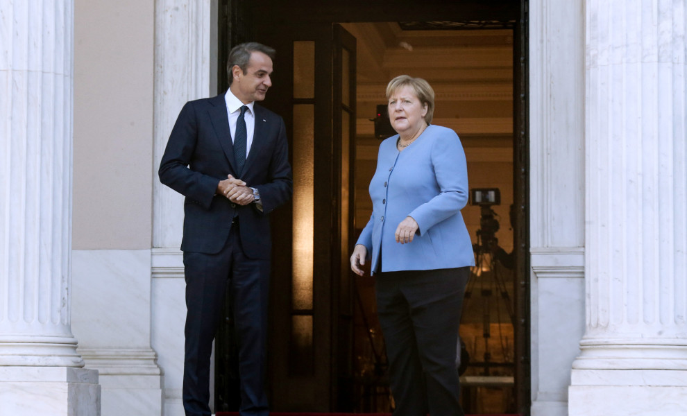 Η Μέρκελ στο Μέγαρο Μαξίμου τον Οκτώβριο του 2021 / Intime