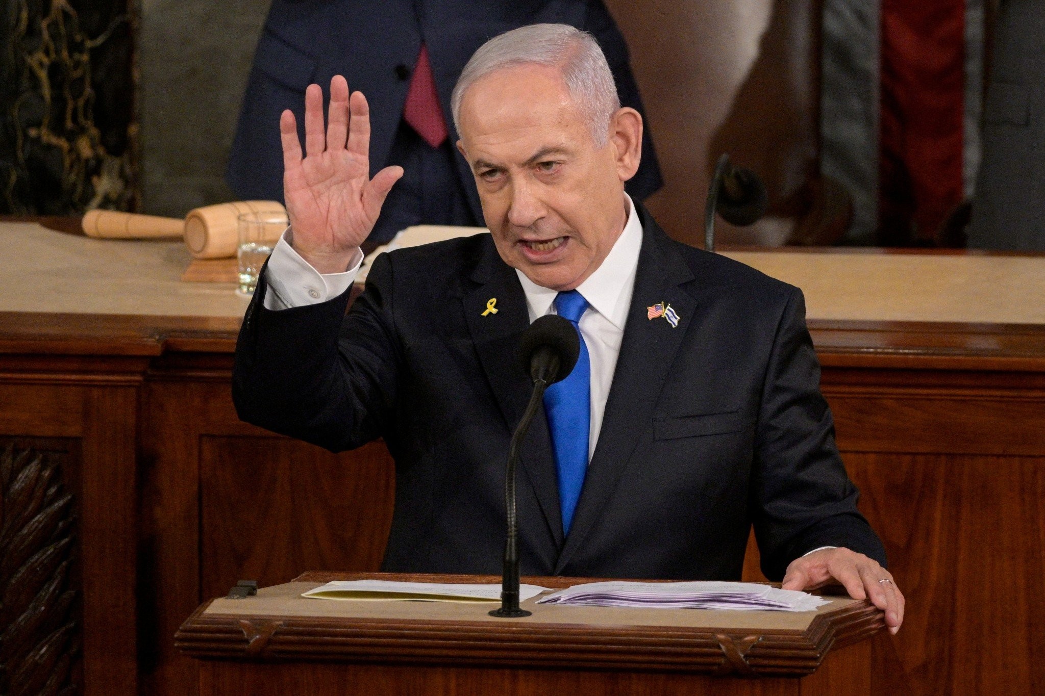 Φόρος τιμής στον Τραμπ από Νετανιάχου μέσα στο Κογκρέσο: «Η νίκη του Ισραήλ θα είναι και των ΗΠΑ»