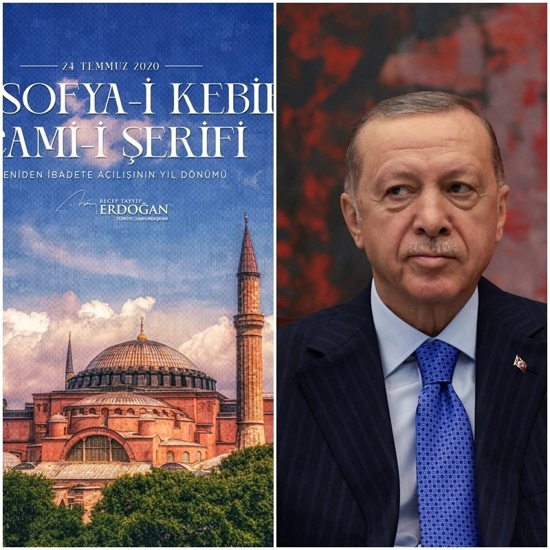 Προκαλεί ξανά ο Ερντογάν : «Τουρκική η μειονότητα στη Θράκη» - Πανηγυρισμοί για την Αγία Σοφία