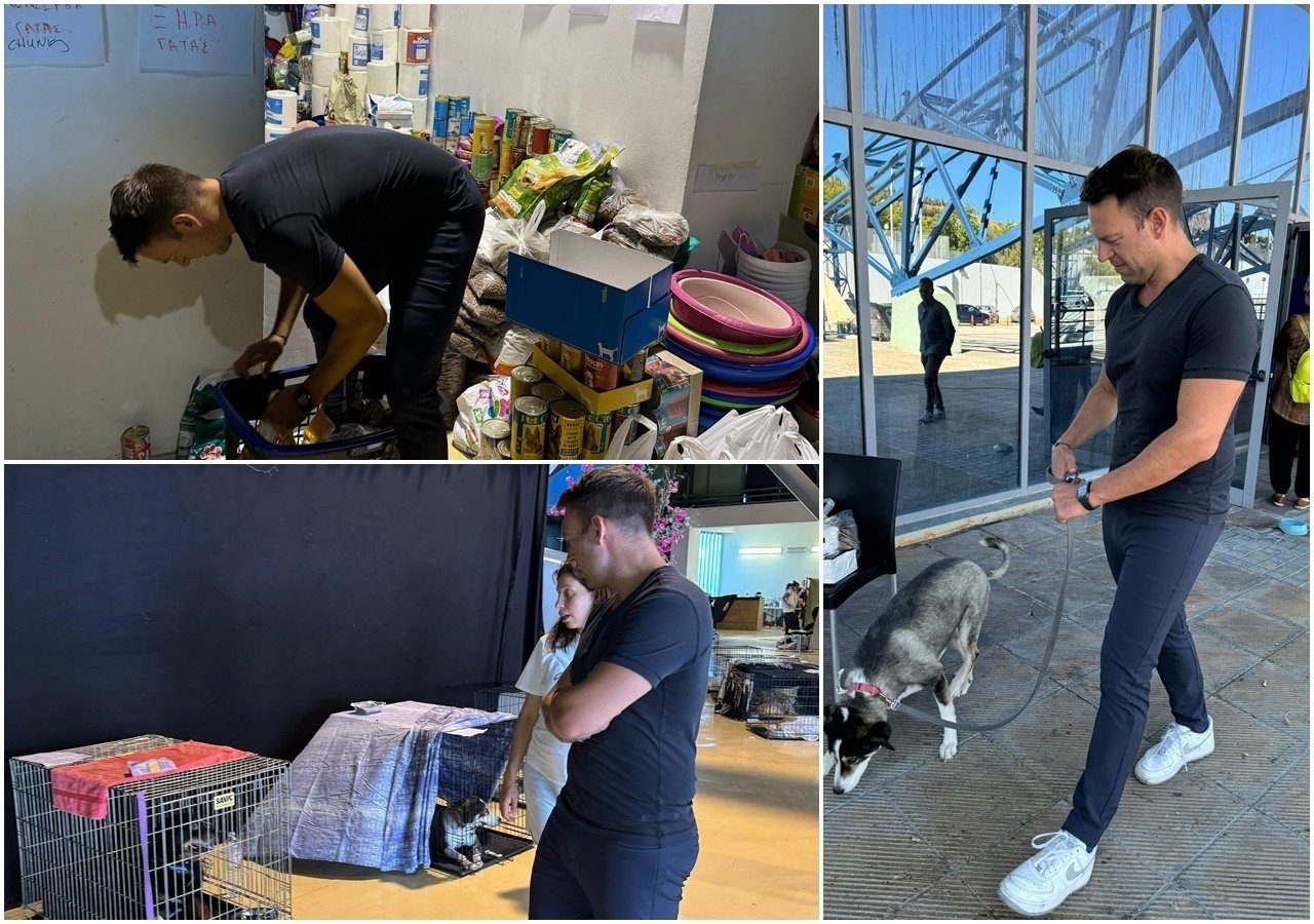 Ο Στέφανος Κασσελάκης στο Γαλάτσι για τα πυρόπληκτα ζώα - «Υιοθέτησε» σκυλάκι