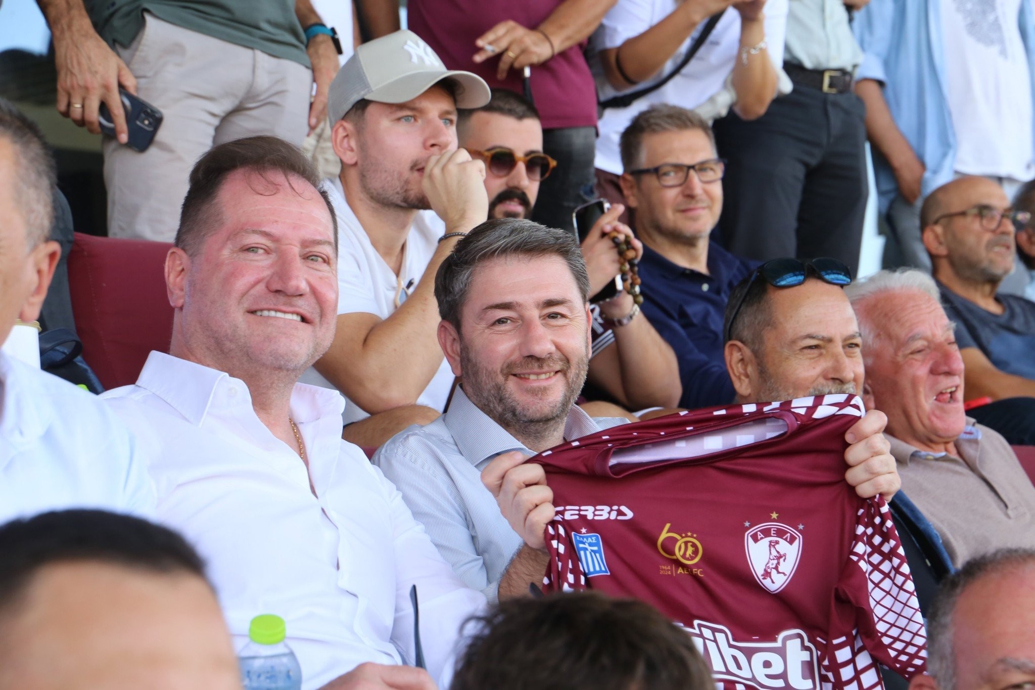 Στη Λάρισα για τον αγώνα της ΑΕΛ με τον Ηρακλή ο Νίκος Ανδρουλάκης