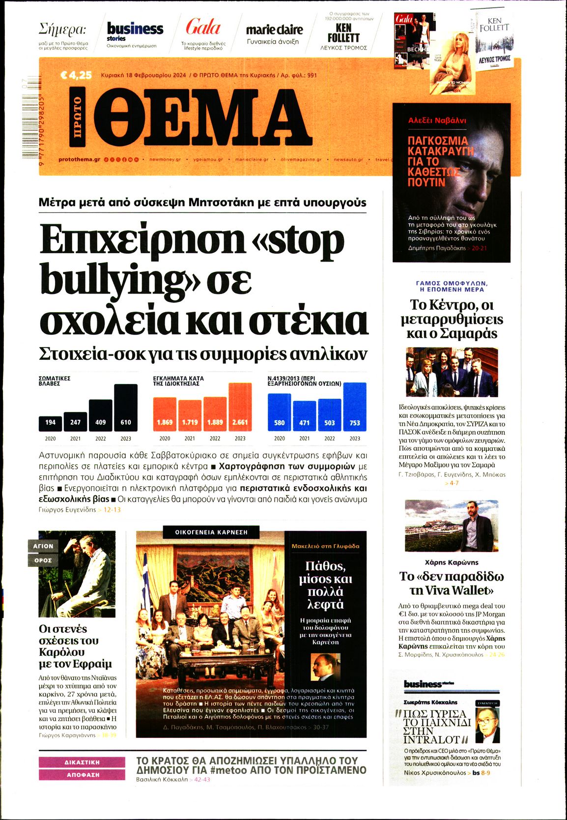 Πρωτοσέλιδο εφημερίδας ΠΡΩΤΟ ΘΕΜΑ