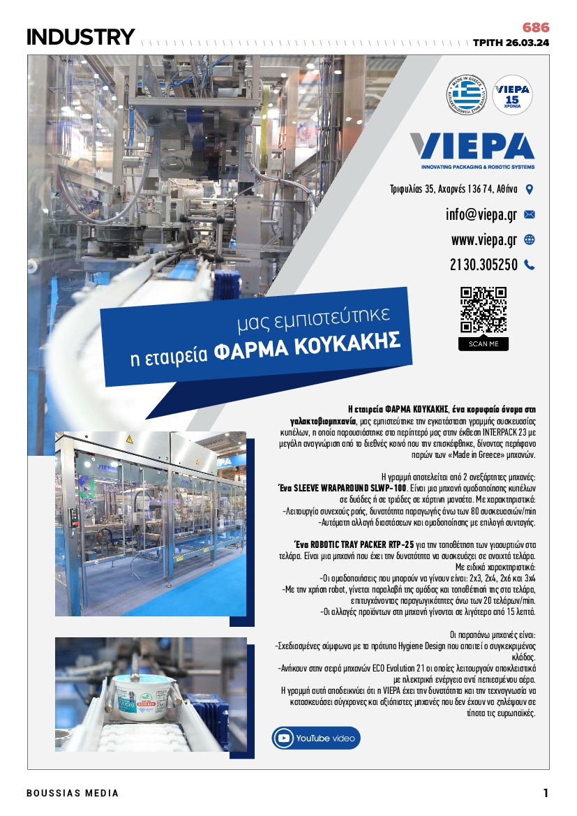 Πρωτοσέλιδο εφημερίδας INDUSTRY NEWSLETTER