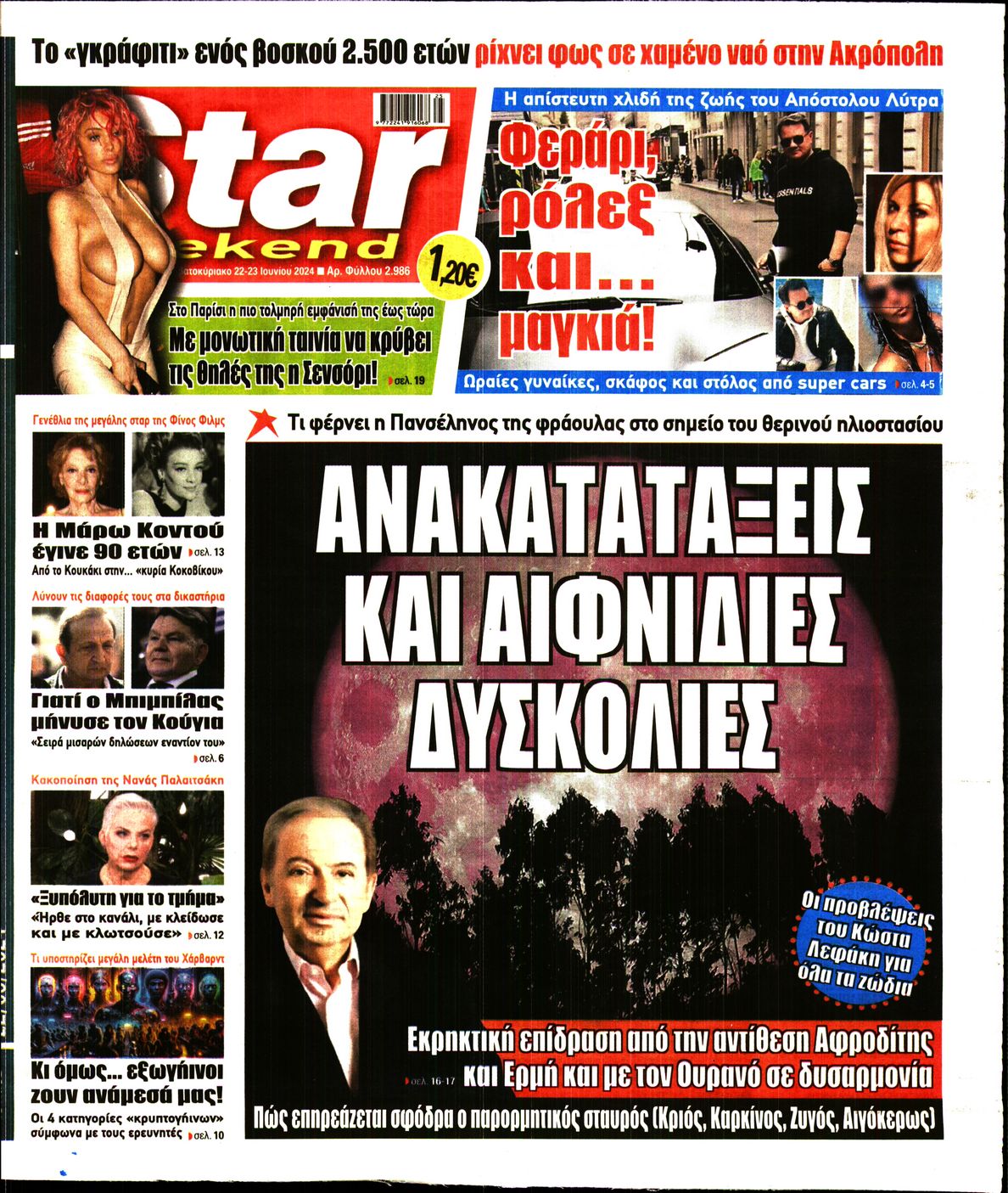 Πρωτοσέλιδο εφημερίδας STAR PRESS  