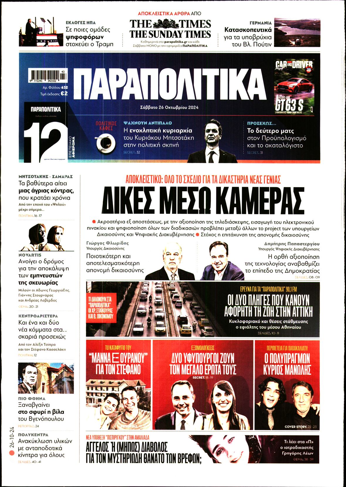 Πρωτοσέλιδο εφημερίδας ΠΑΡΑΠΟΛΙΤΙΚΑ