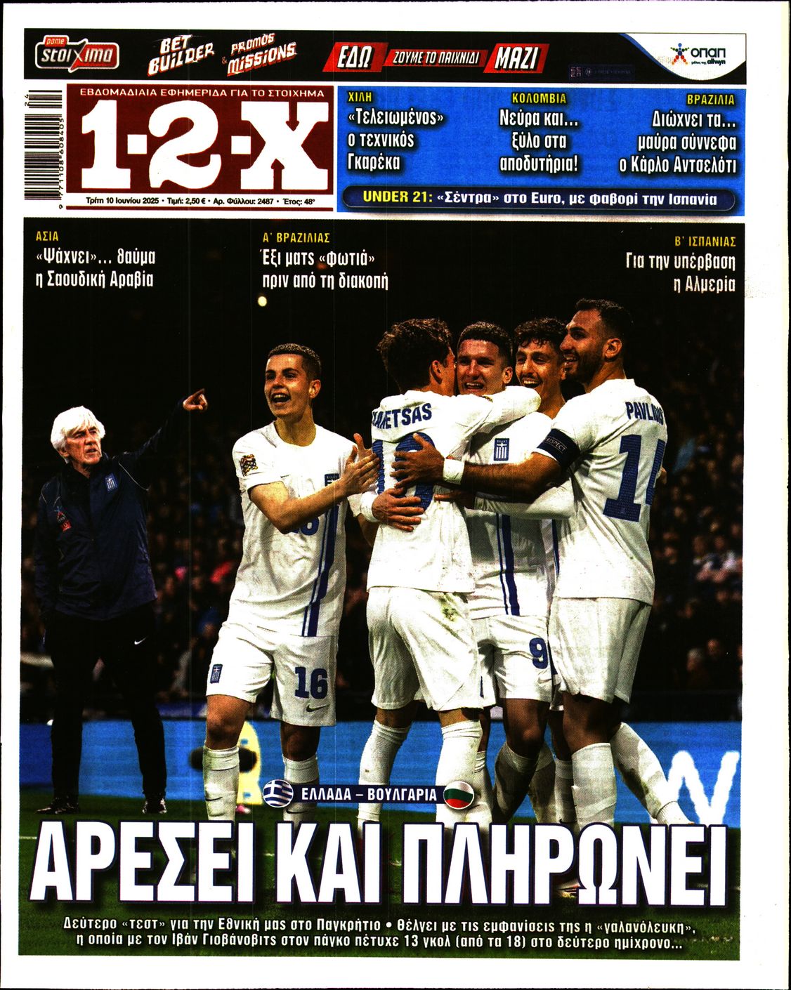 Πρωτοσέλιδο εφημερίδας 1-2-Χ