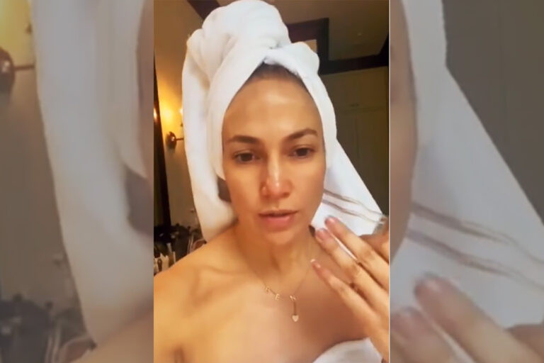 Jennifer Lopez: Με φίλτρα, πετσέτα μπάνιου και κολιέ με το όνομα του Ben στο Instagram