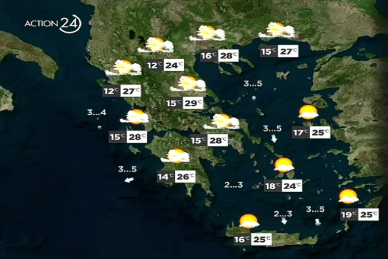 Ο καιρός σήμερα 25/5: Περιορίζεται η αστάθεια, μικρή άνοδος της θερμοκρασίας – Που θα βρέξει